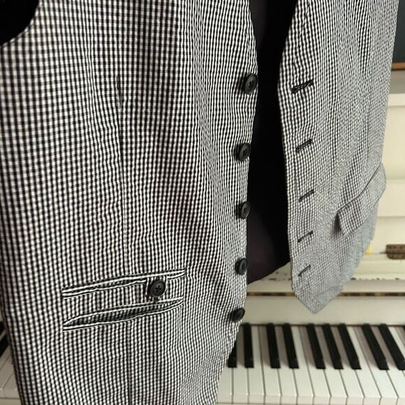 Mexx Black and White Houndstooth Vest M - Picture 11 of 15